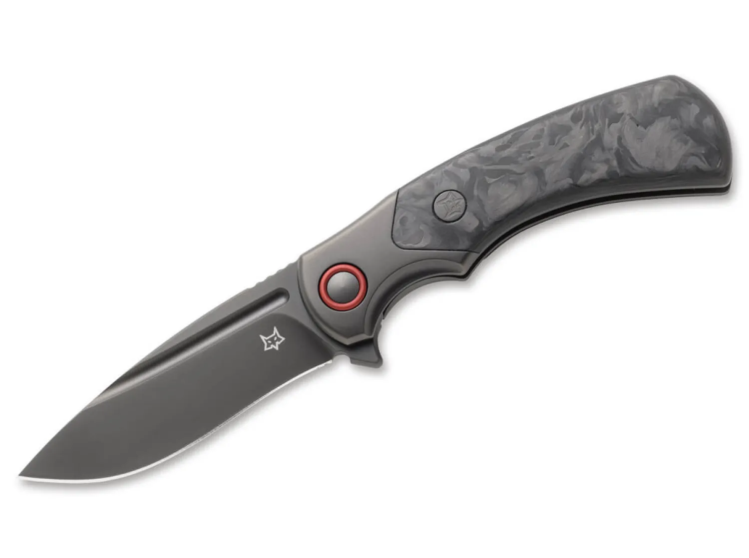 40° Anniversary Knife Marble Carbon Titan Black>Fox Knives Hot