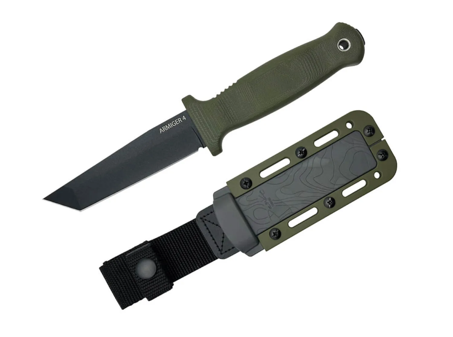 Armiger 4 Tanto Point 80CRV2 OD Green>Demko Knives Discount