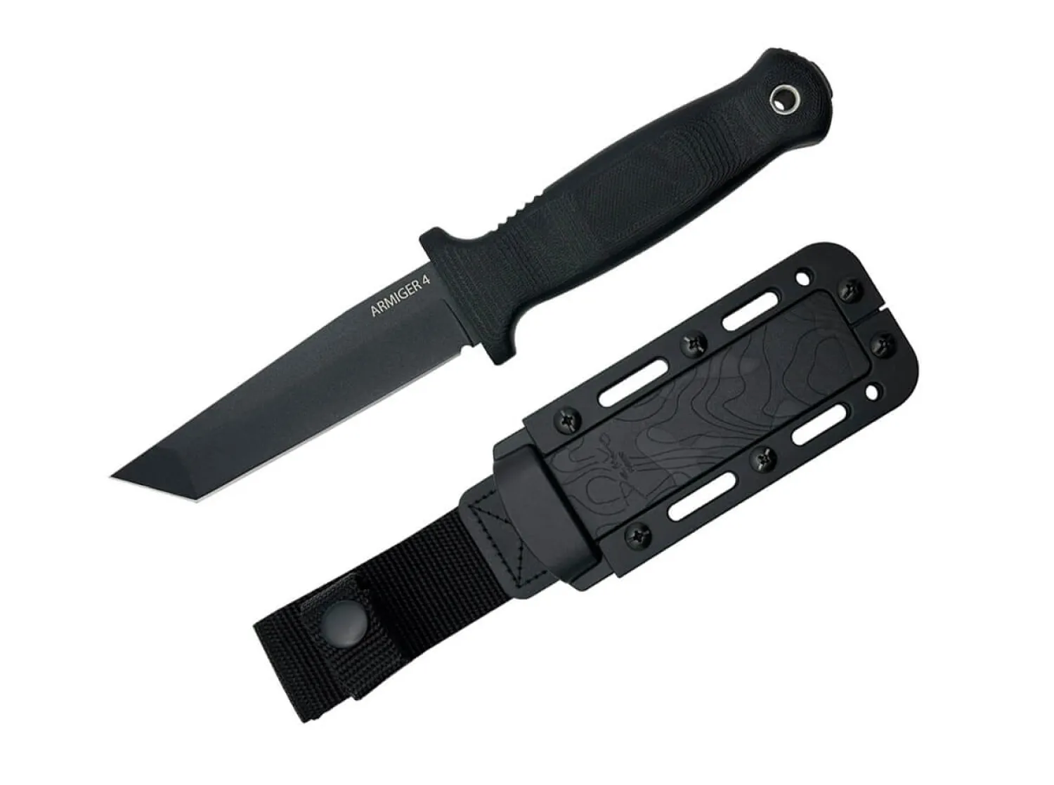Armiger 4 Tanto Point 80CRV2 TPR Black>Demko Knives