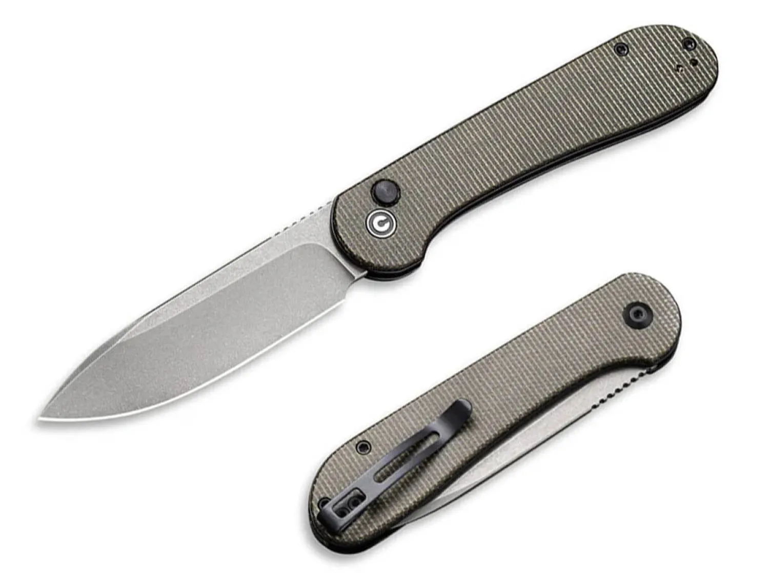 Button Lock Elementum Micarta Dark Green>CIVIVI New