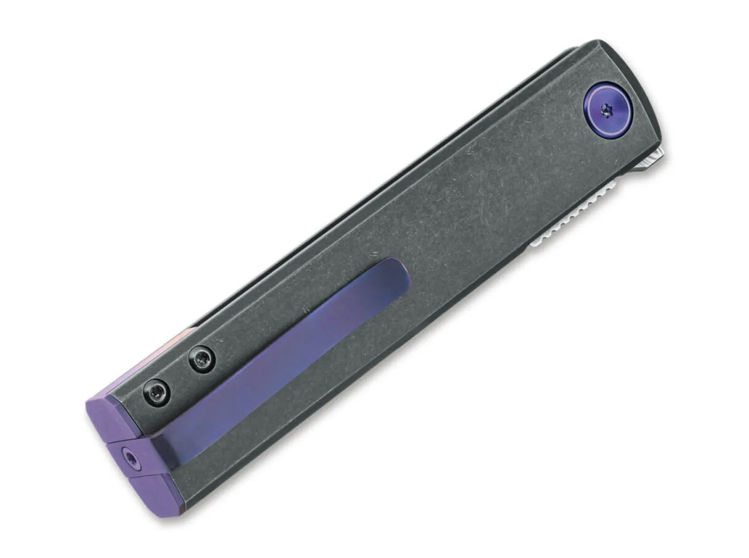 Chnops Damascus Titanium Black>Fox Knives Sale