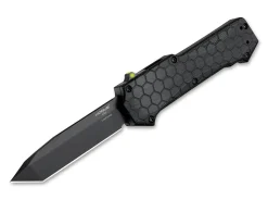 Compound OTF Automatic 3.5 Tanto G10 Solid Black PVD>Hogue Clearance