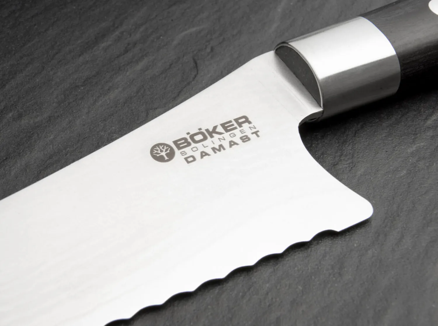 Damast Black Brotmesser>Böker Manufaktur Solingen