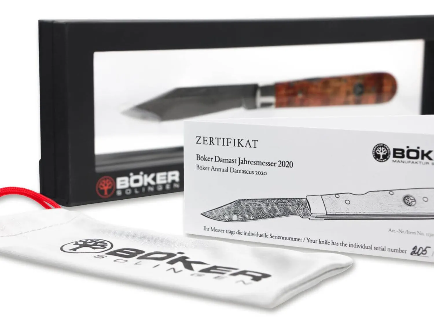 Damast Jahresmesser 2020>Böker Manufaktur Solingen