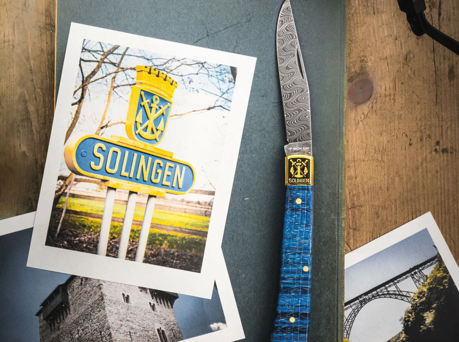 Damast Jahresmesser 2021>Böker Manufaktur Solingen