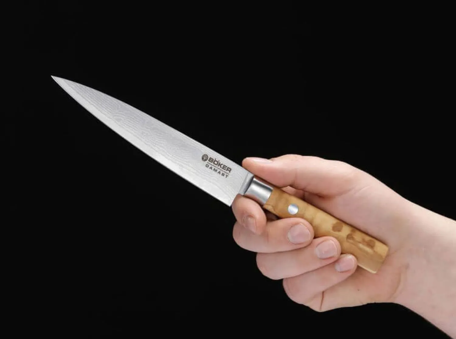 Damast Olive Allzweckmesser>Böker Manufaktur Solingen Sale