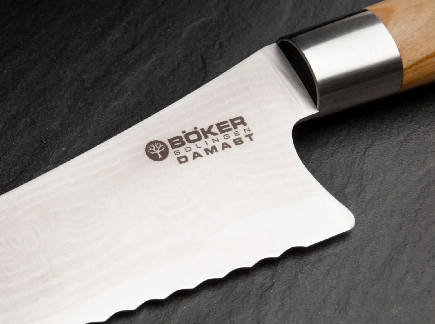 Damast Olive Brotmesser>Böker Manufaktur Solingen Clearance