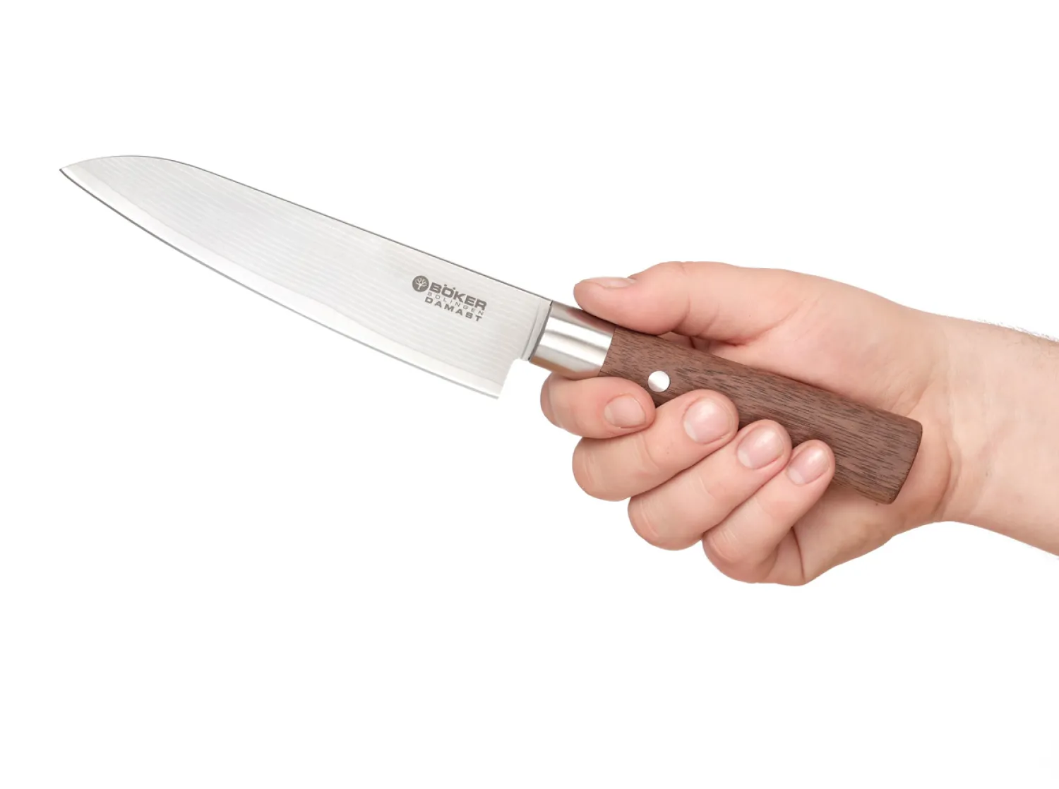 Damast Walnuss Santoku>Böker Manufaktur Solingen New