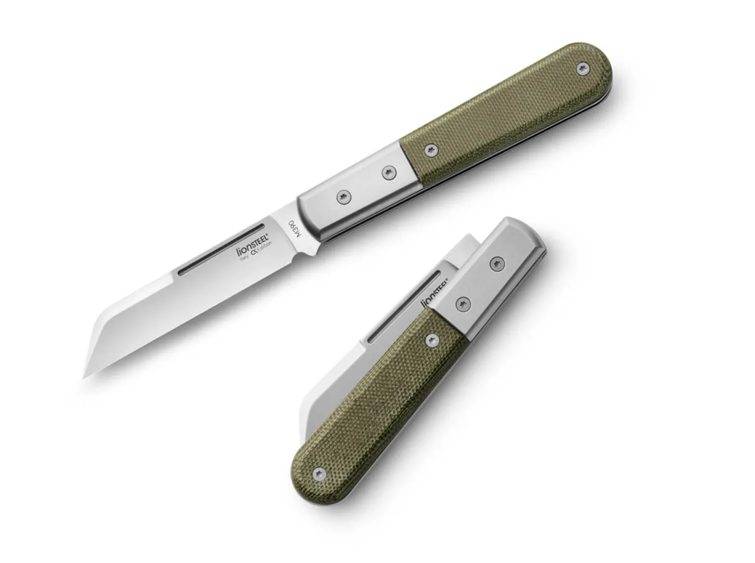 Dom Barlow Canvas Micarta Green>LionSteel