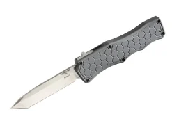 Exploit OTF Automatic 3.5 Tanto Aluminum Grey Tumbled>Hogue Best