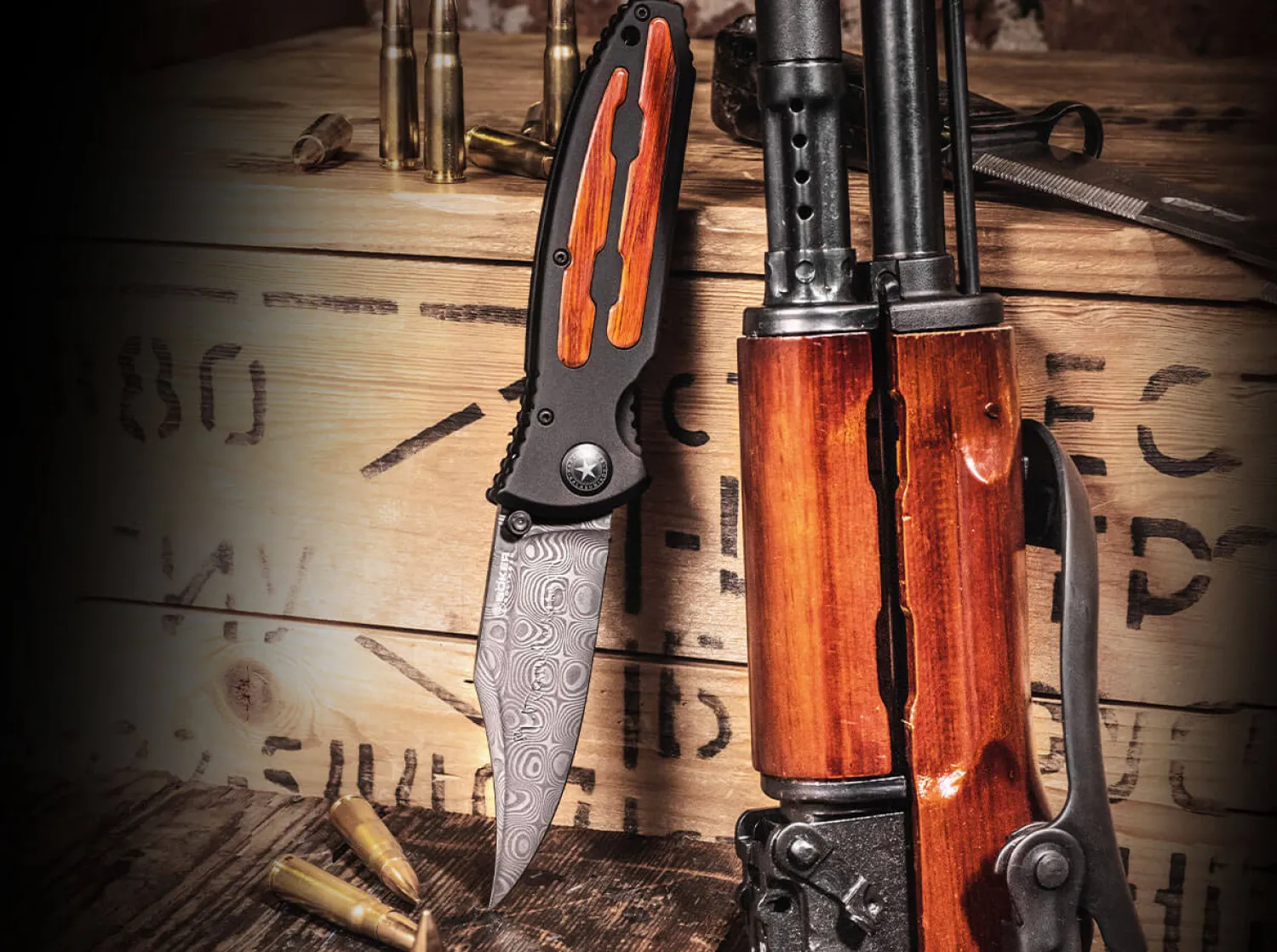 Kalashnikov Bajonett Damast>Böker Manufaktur Solingen Clearance