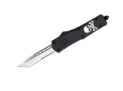Large FS-3 Jolly Roger Black Tanto Serrated>CobraTec Outlet