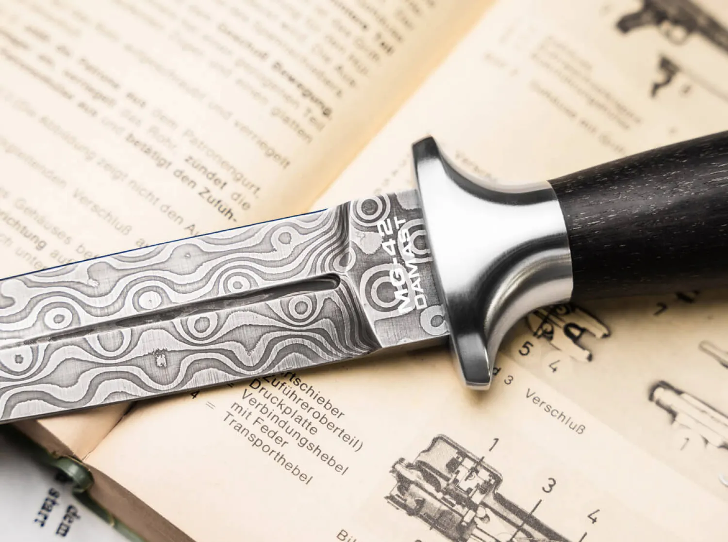 MG-42 Damast Dolch>Böker Manufaktur Solingen Clearance