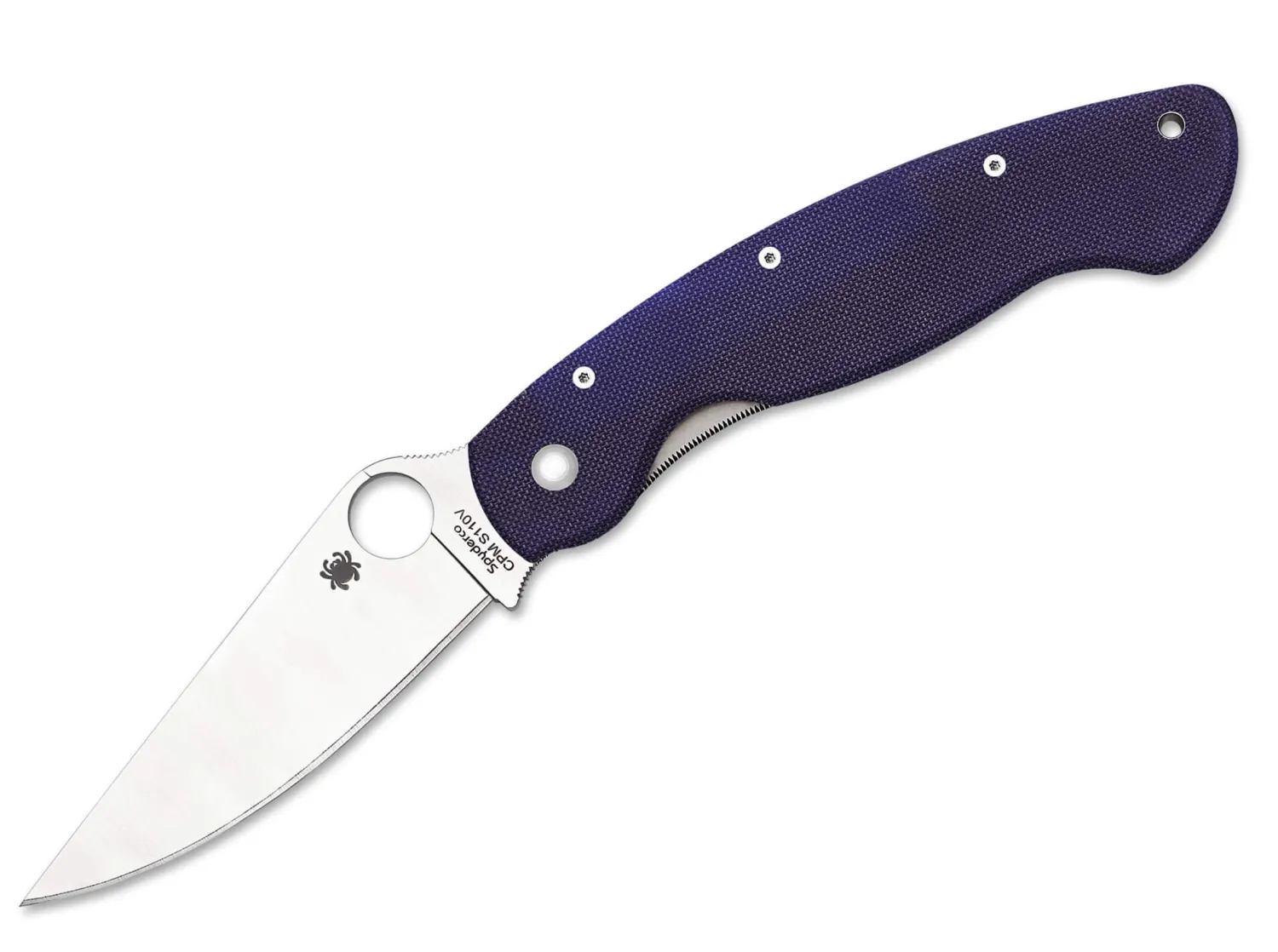 Military G10 Dark Blue>Spyderco
