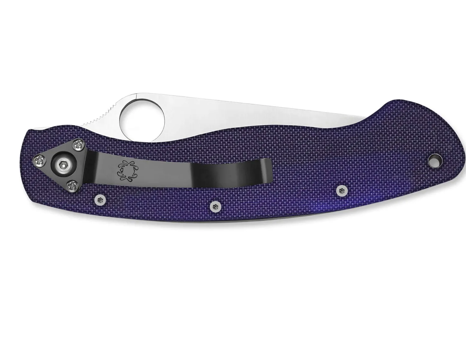 Military G10 Dark Blue>Spyderco