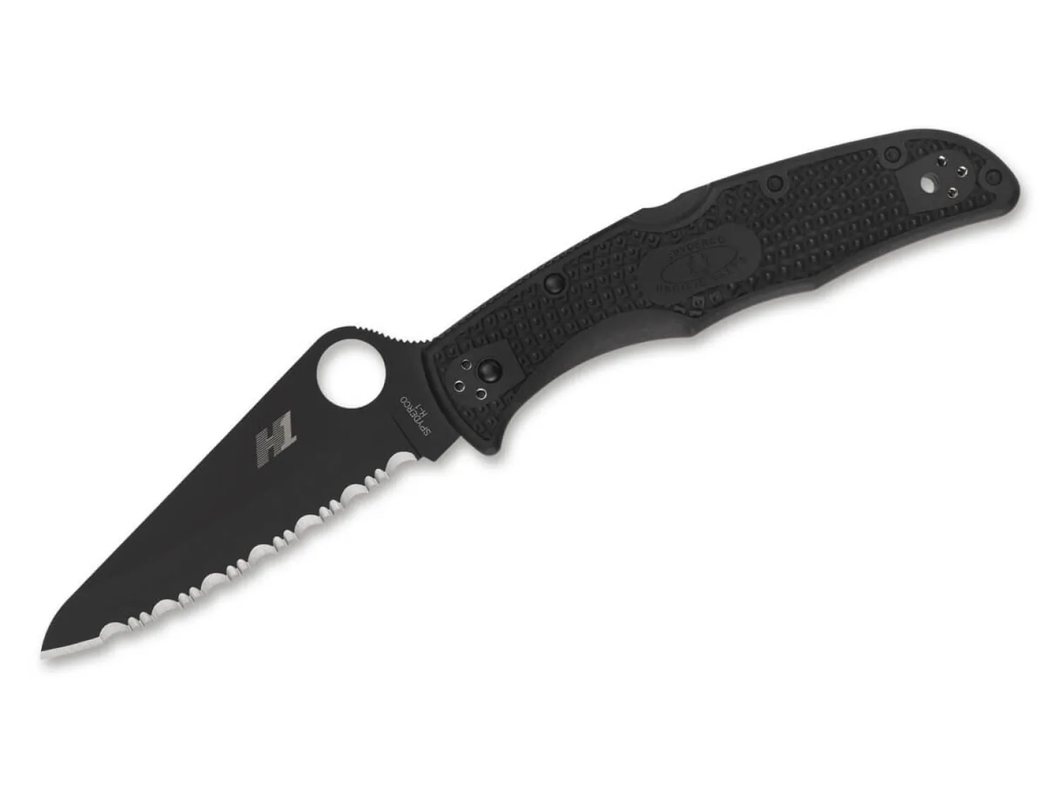 Pacific Salt 2 All Black Serrated>Spyderco