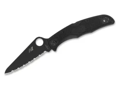 Pacific Salt 2 All Black Serrated>Spyderco Best