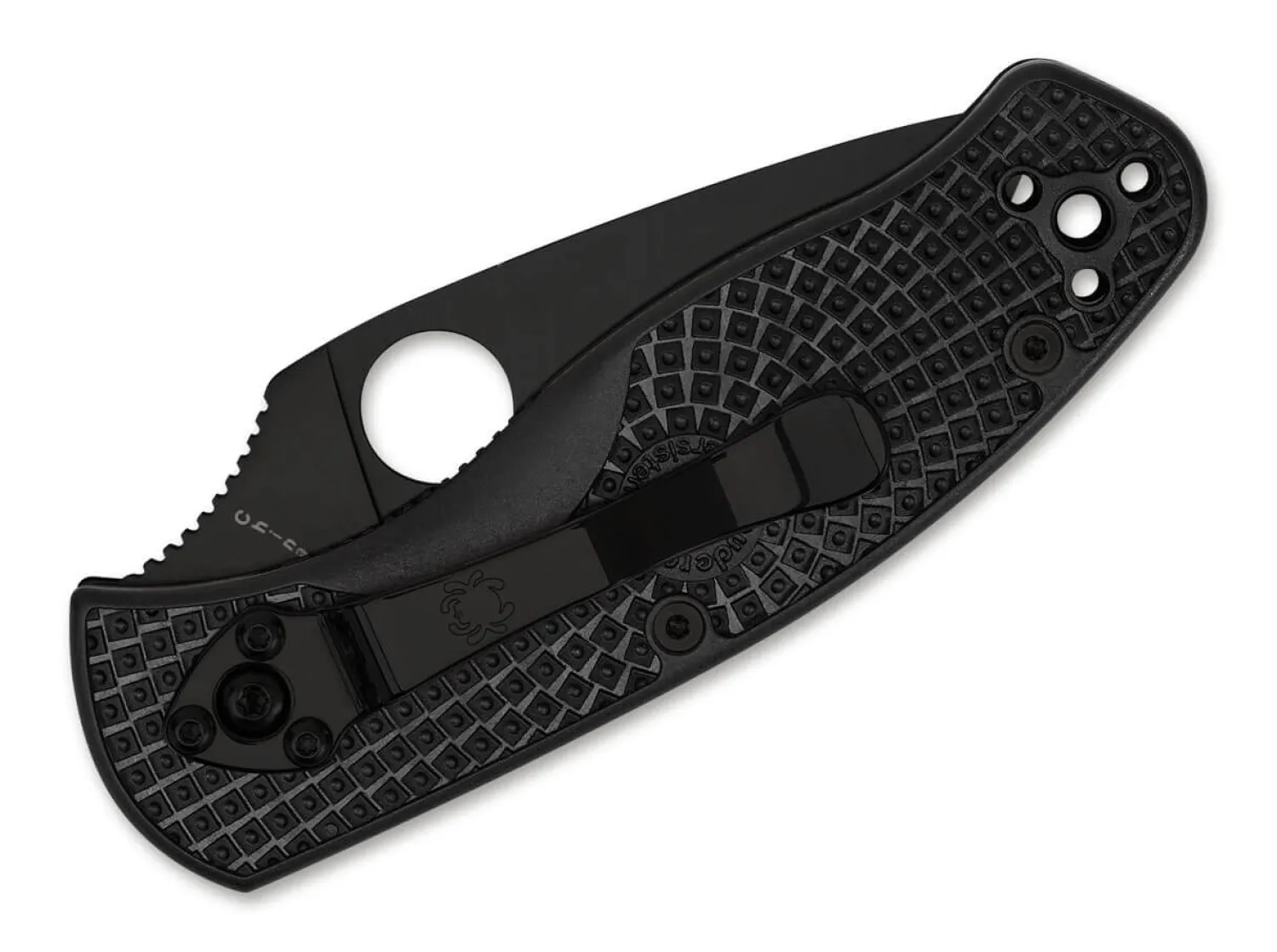 Persistence Lightweight All Black PlainEdge>Spyderco New