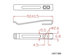 Plain Stainless Steel Clip CA-05B-V1>CIVIVI