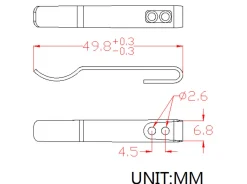 Plain Stainless Steel Clip CA-07B><noscript><img width=