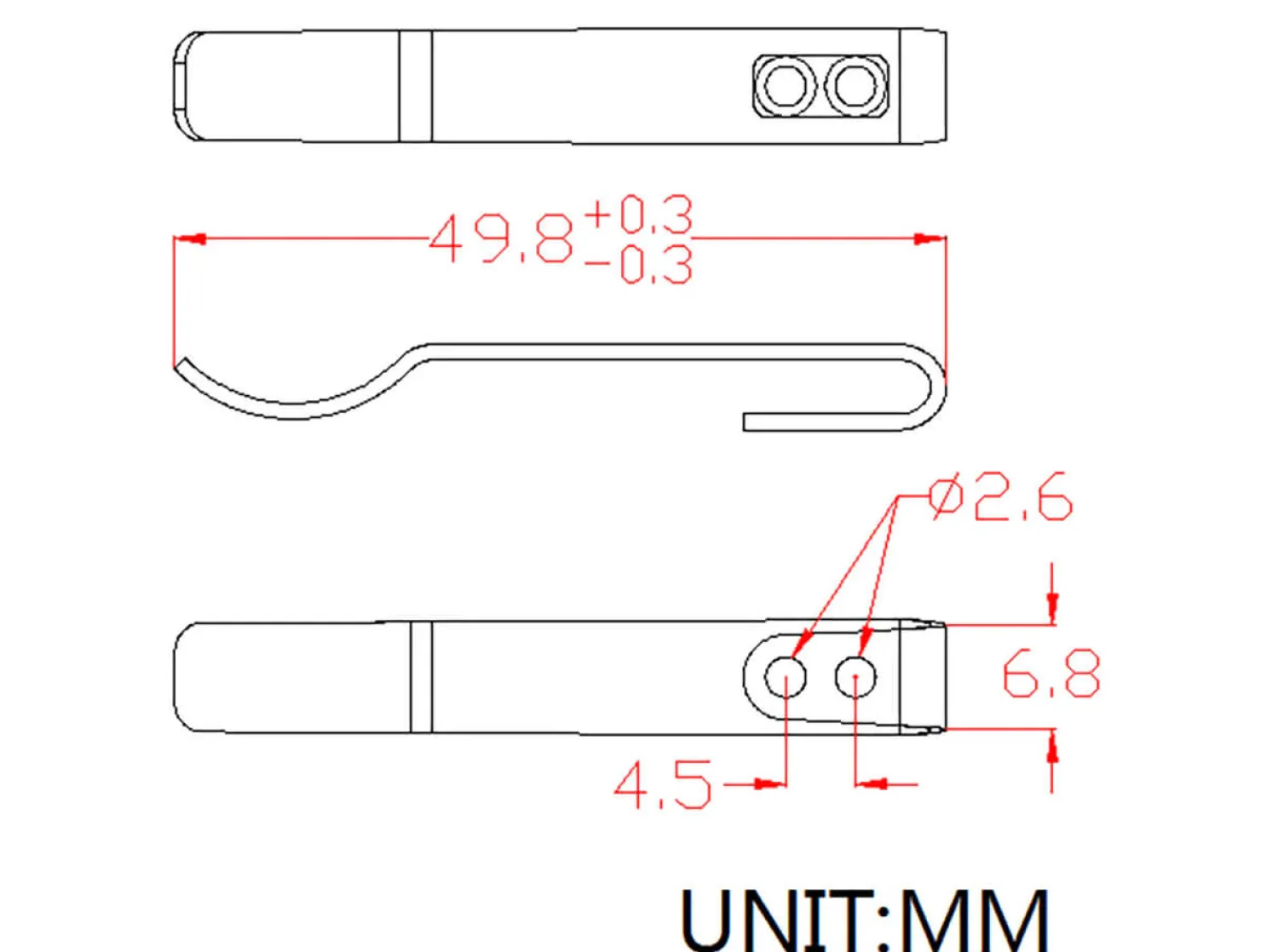 Plain Stainless Steel Clip CA-07B>CIVIVI