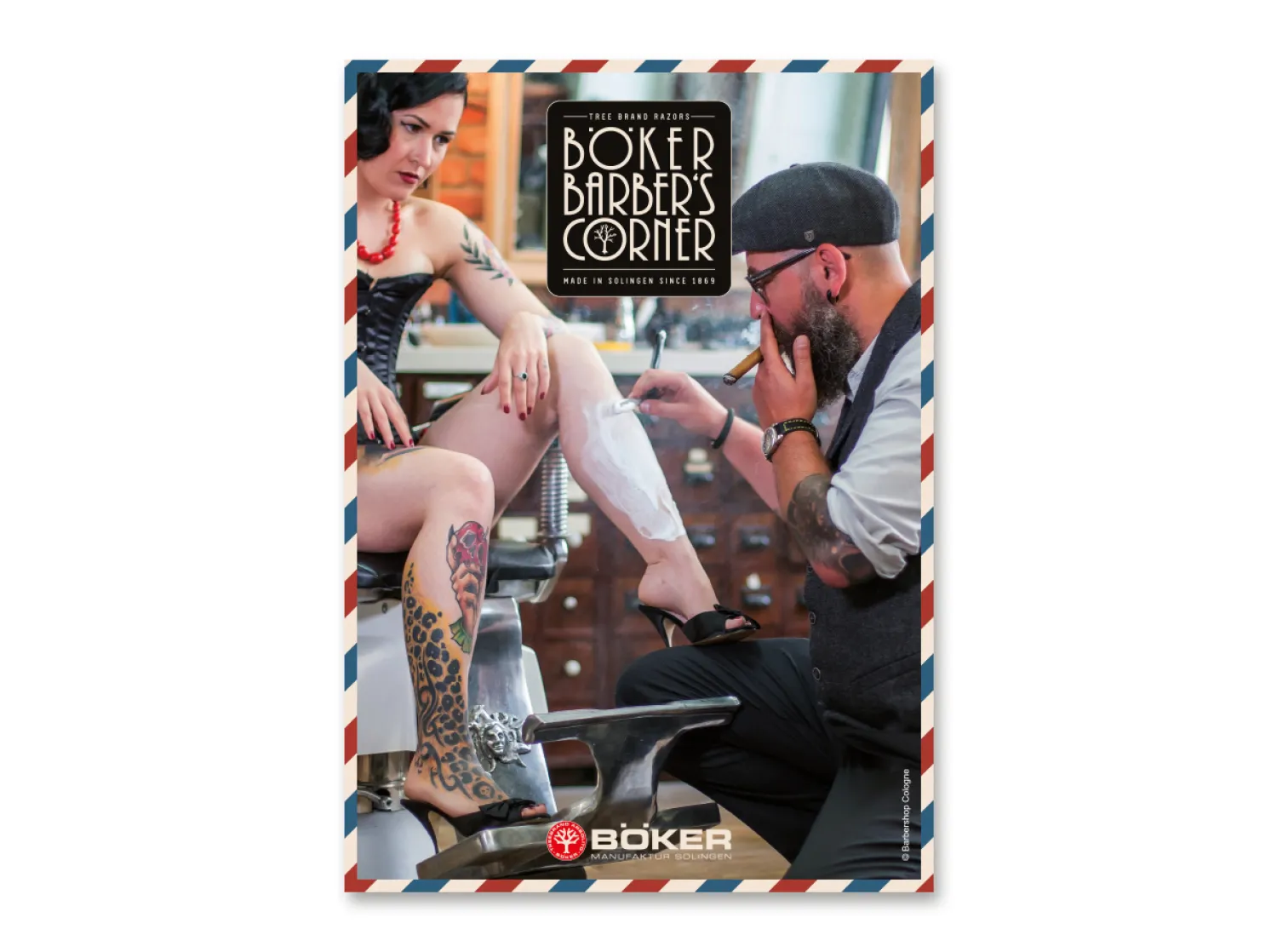 Poster Böker Barber's Corner I>Böker Manufaktur Solingen Sale