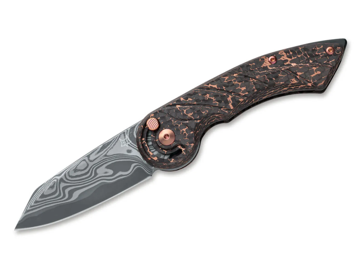 Radius Damascus Space Coral CF LTD>Fox Knives Hot