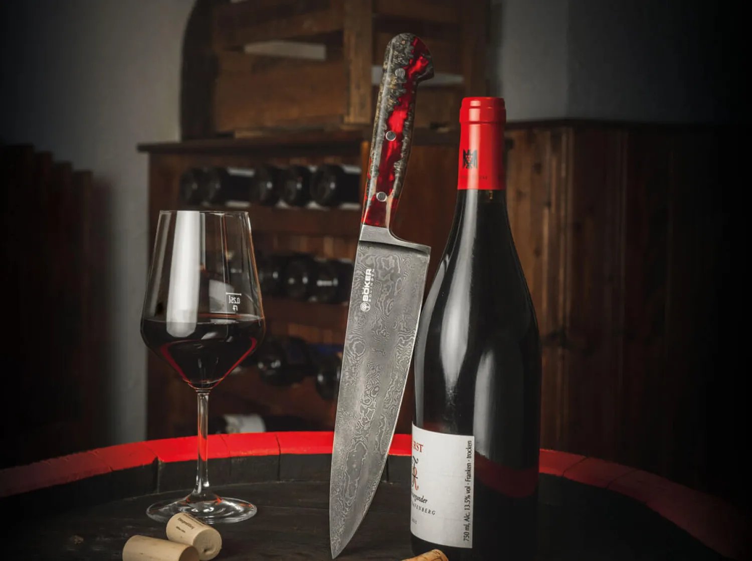 River Damast Chefmesser>Böker Manufaktur Solingen Best