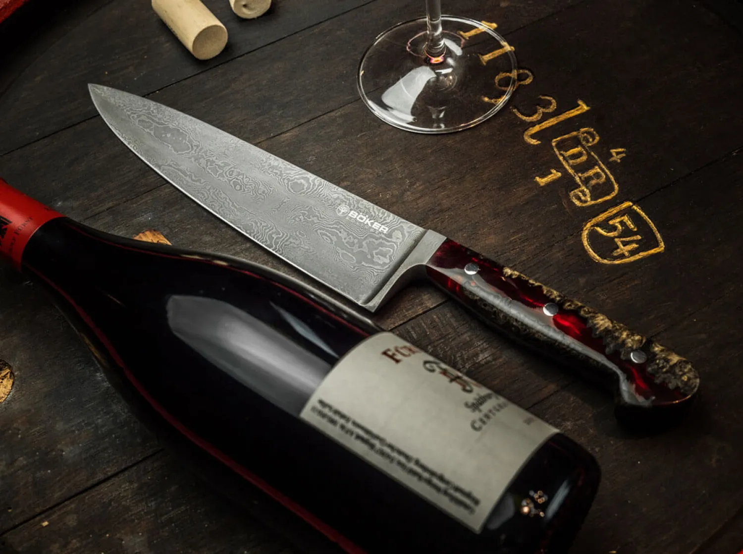 River Damast Chefmesser>Böker Manufaktur Solingen Best
