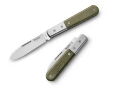 Roundhead Barlow Canvas Micarta Green>LionSteel New