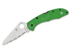 Salt 2 Serrated LC200N Green>Spyderco Clearance