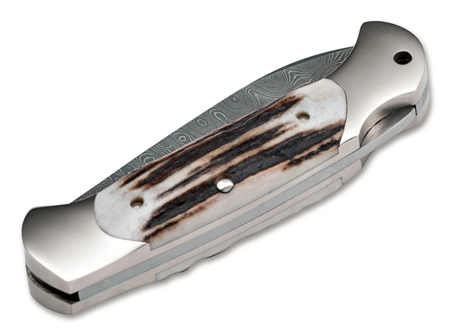 Scout Spearpoint Hirschhorn Damast>Böker Manufaktur Solingen Best