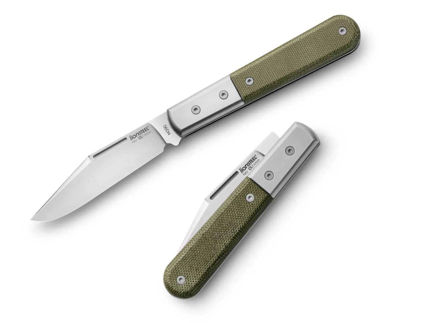 Shuffler Barlow Canvas Micarta Green>LionSteel Sale