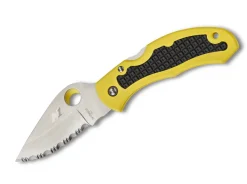 Snap-It Salt Lightweight Yellow Serrated>Spyderco Hot