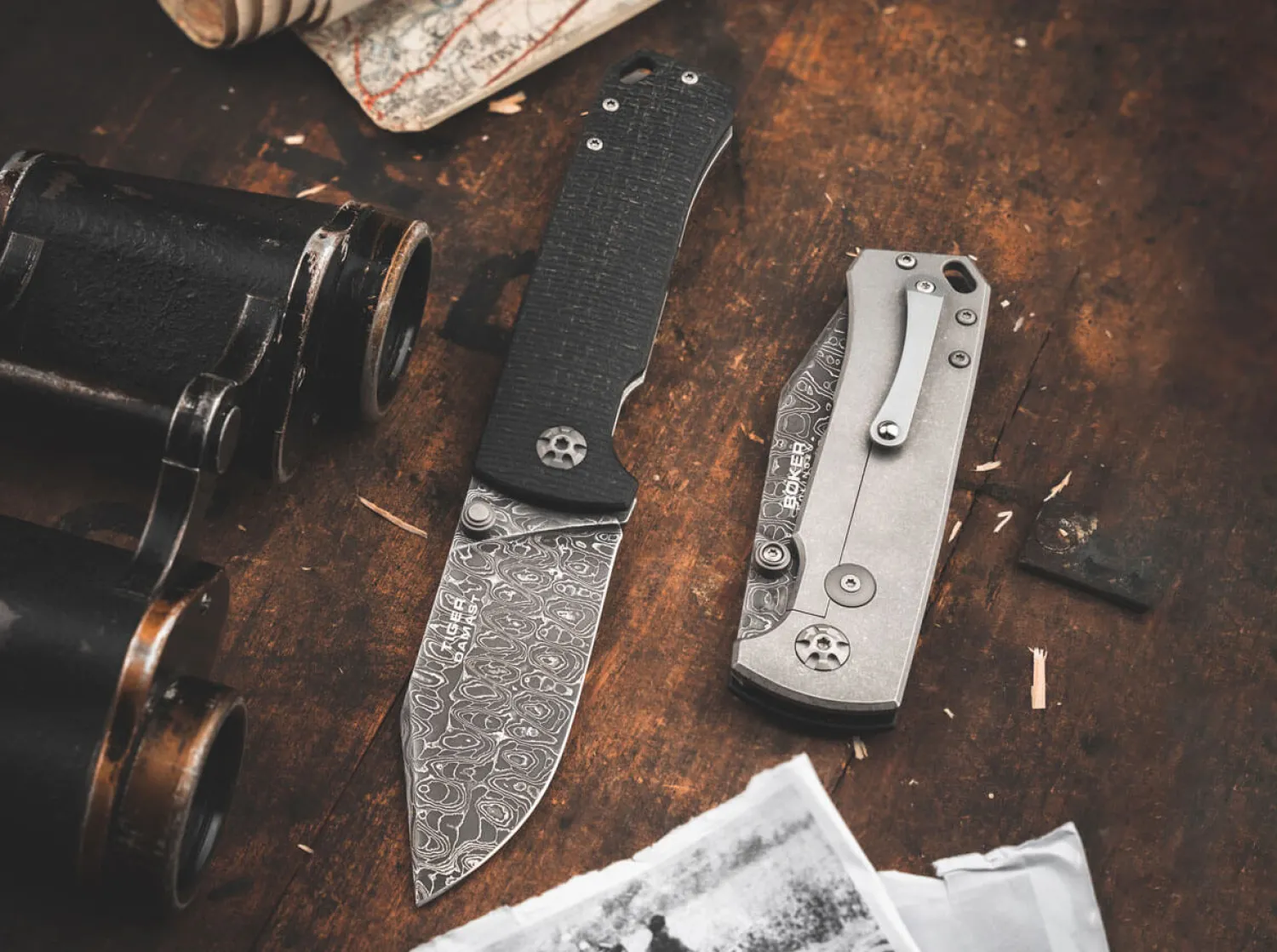 Tiger-Damast>Böker Manufaktur Solingen New