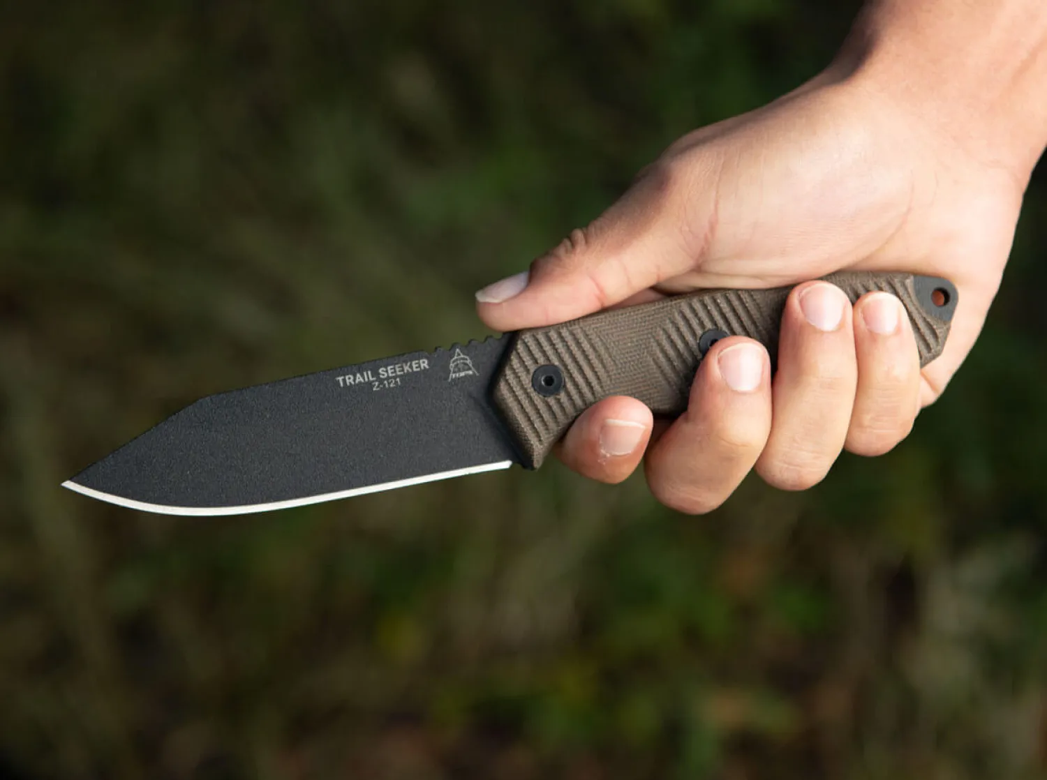 Trail Seeker Micarta Green>TOPS Knives New