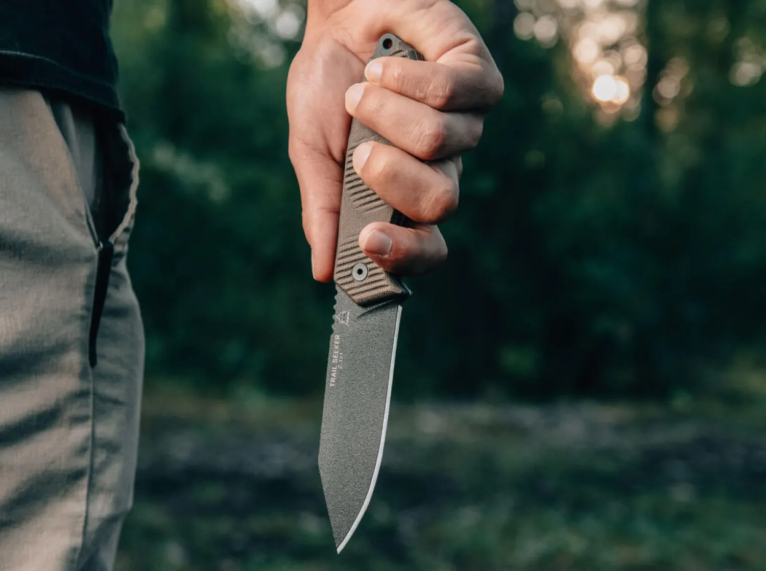 Trail Seeker Micarta Green>TOPS Knives New