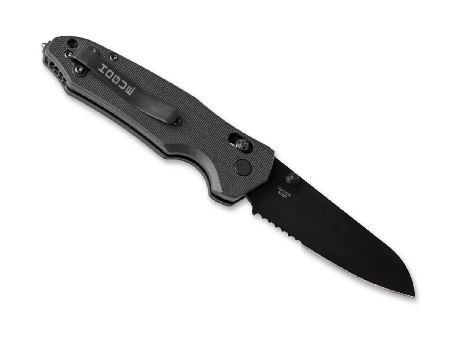 Trauma First Response Tool 3.4 G10 Solid Black Serrated>Hogue Discount