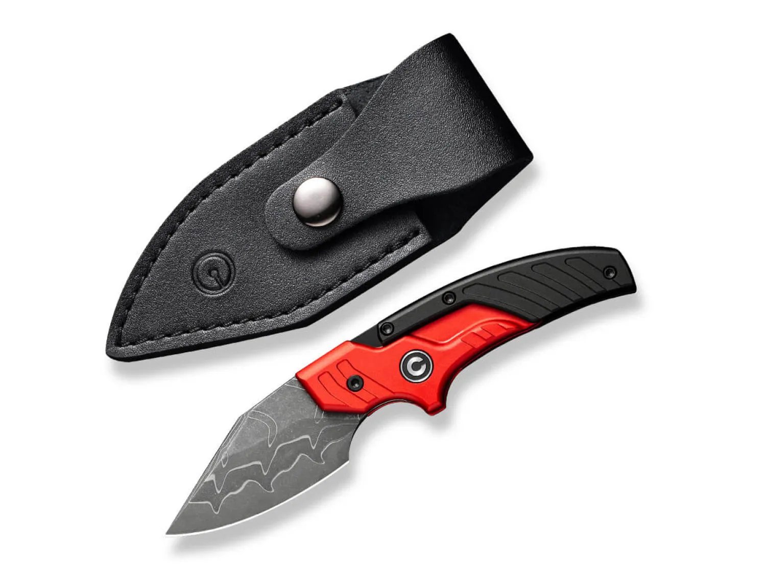 Typhoeus Aluminum Red & Black Damascus>CIVIVI Discount