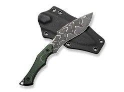 Vaquita II Micarta Green Damascus><noscript><img width=