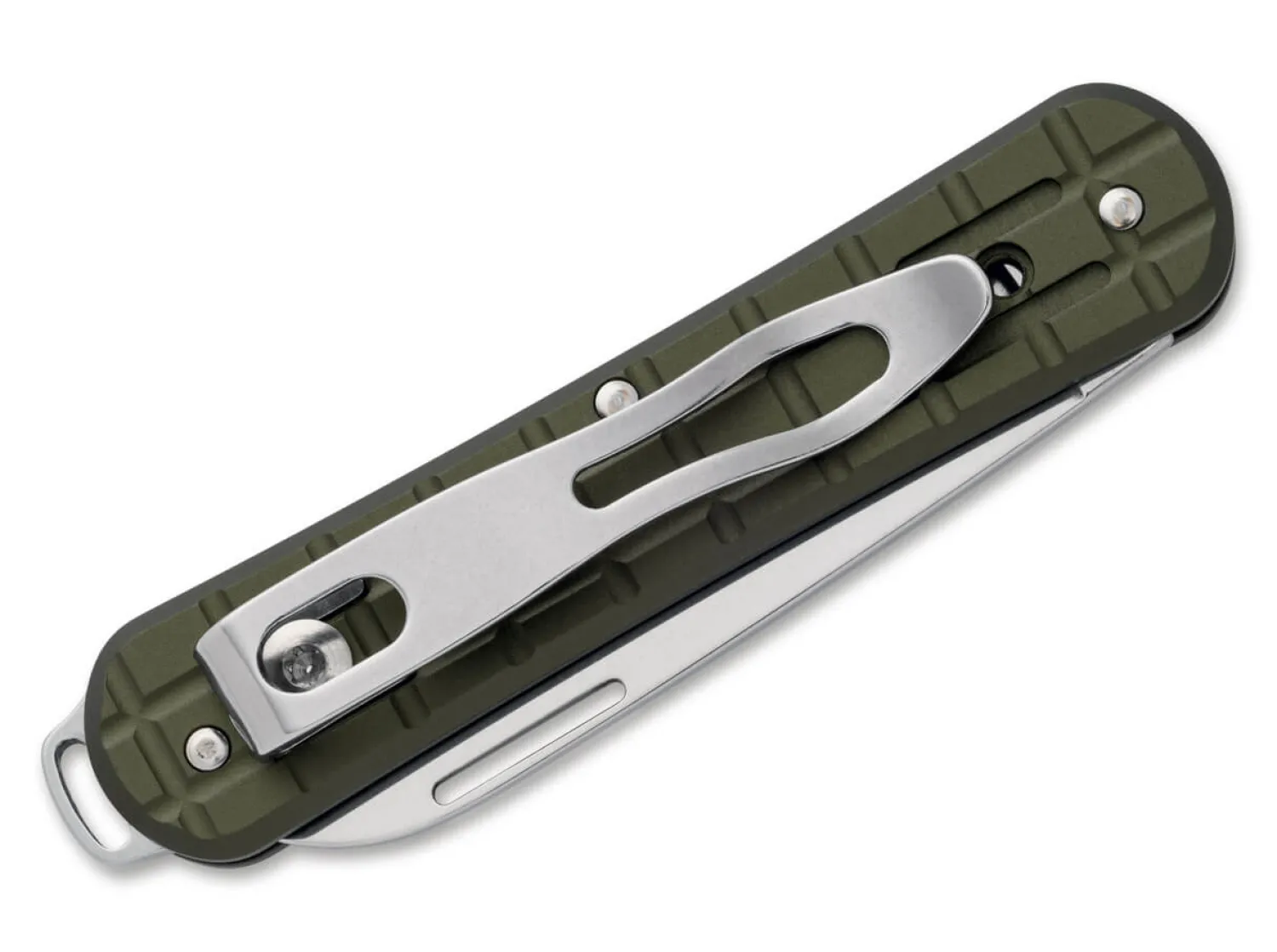 Vulpis 130 Grenade Pattern Aluminum Military Green>Fox Knives Outlet