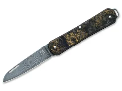 Vulpis 130 Limited Dark Matter Gold CF Damascus>Fox Knives Sale