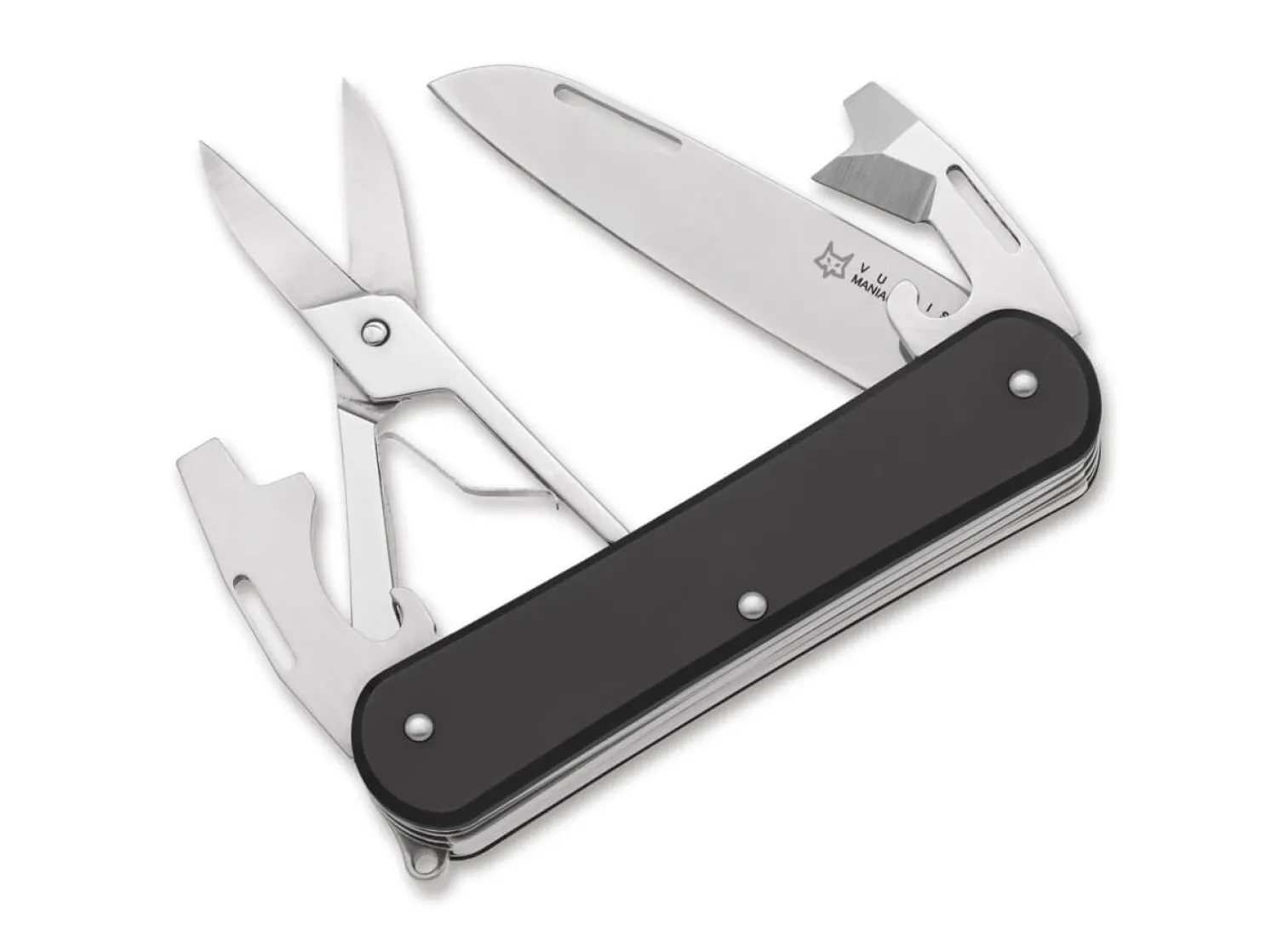 Vulpis 130-F4 Aluminum Black>Fox Knives New