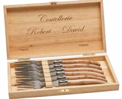 Wacholderholz Steakgabel Set>Robert David Outlet